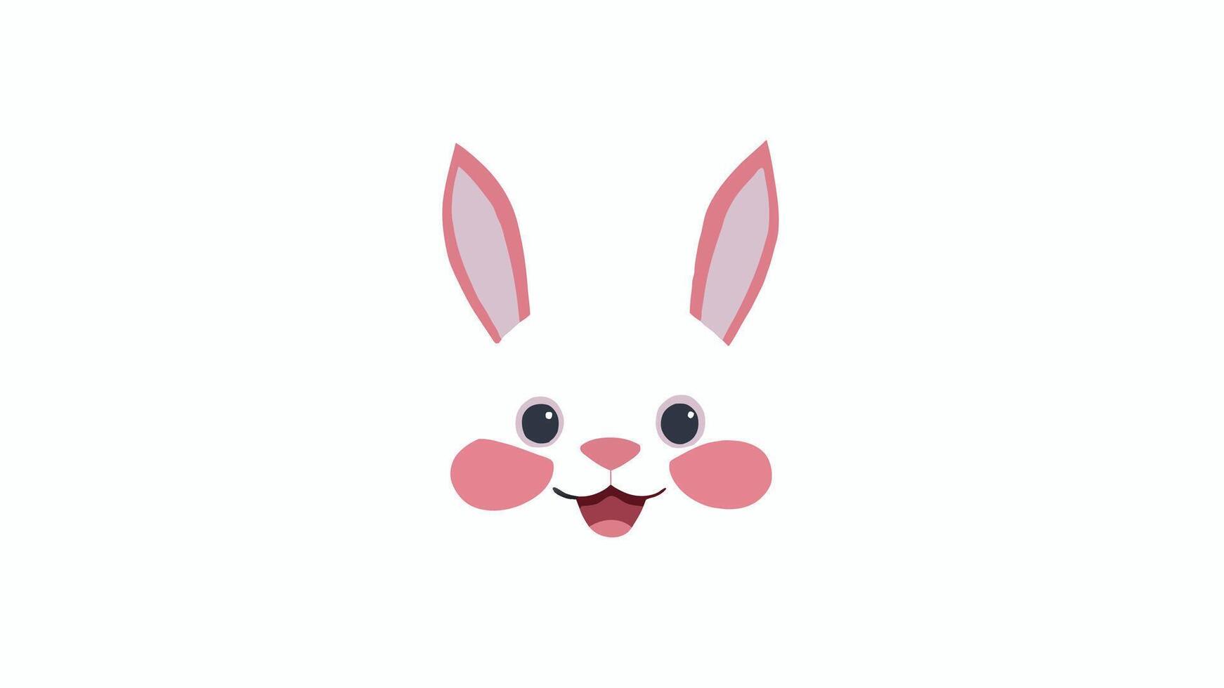 Funny Bunni  Head and Muzzle Vector Art