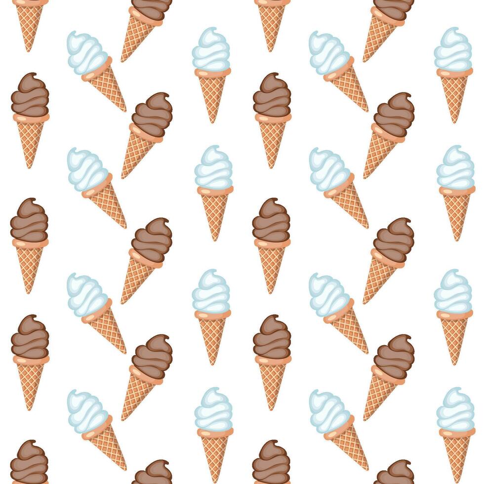 Vanilla and chocolate ice cream 08.03.24-4 vector