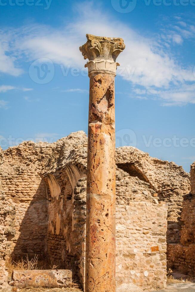 ruinas romanas santuario esculape thuburbo majus túnez foto