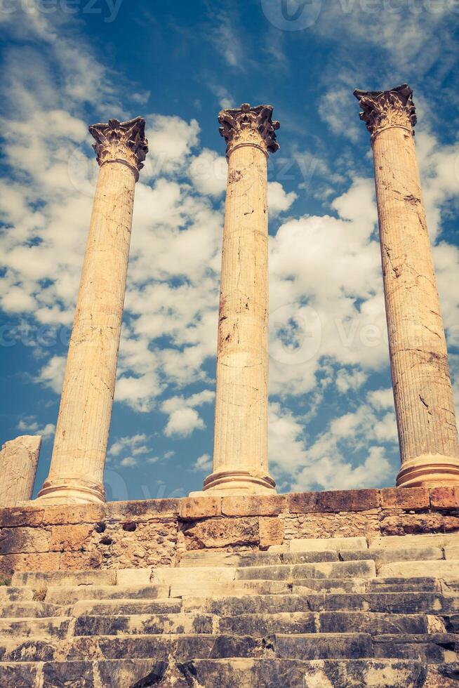 Thuburbo majus, Tunisia a few of the remaining pillars which once builded the Capitol photo