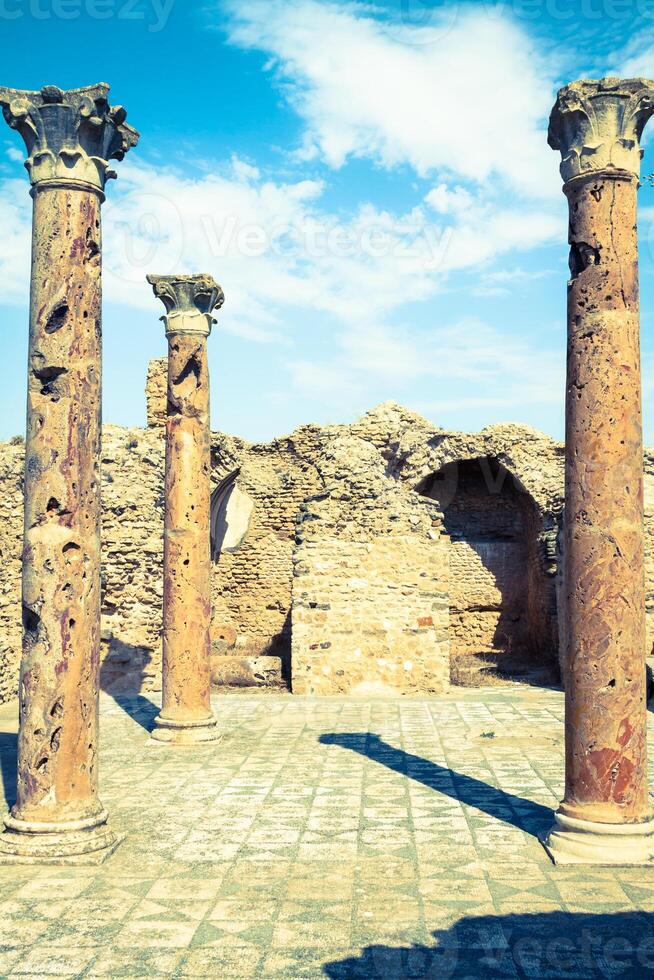 ruinas romanas santuario esculape thuburbo majus túnez foto