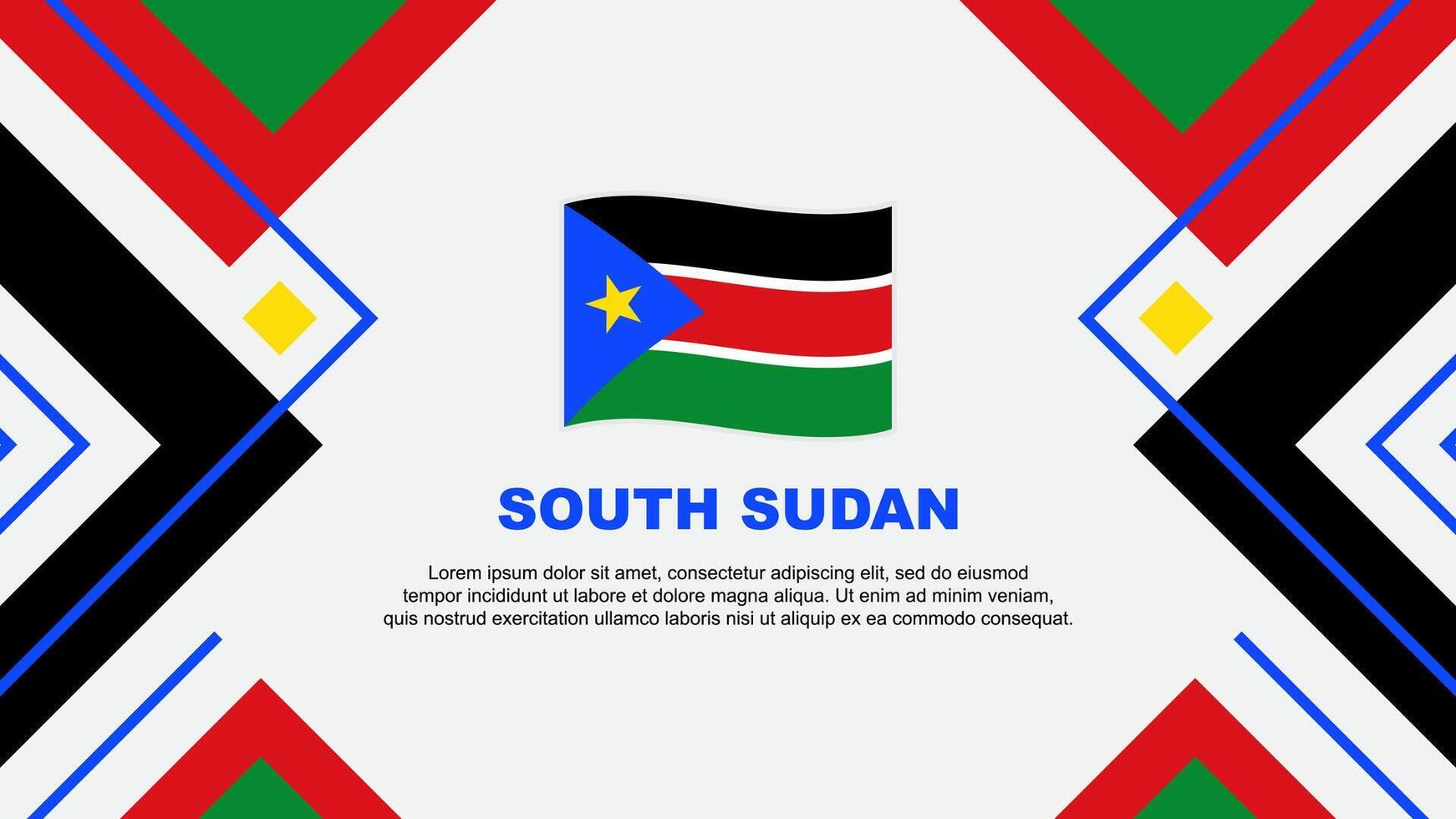 South Sudan Flag Abstract Background Design Template. South Sudan Independence Day Banner Wallpaper Vector Illustration. South Sudan Illustration