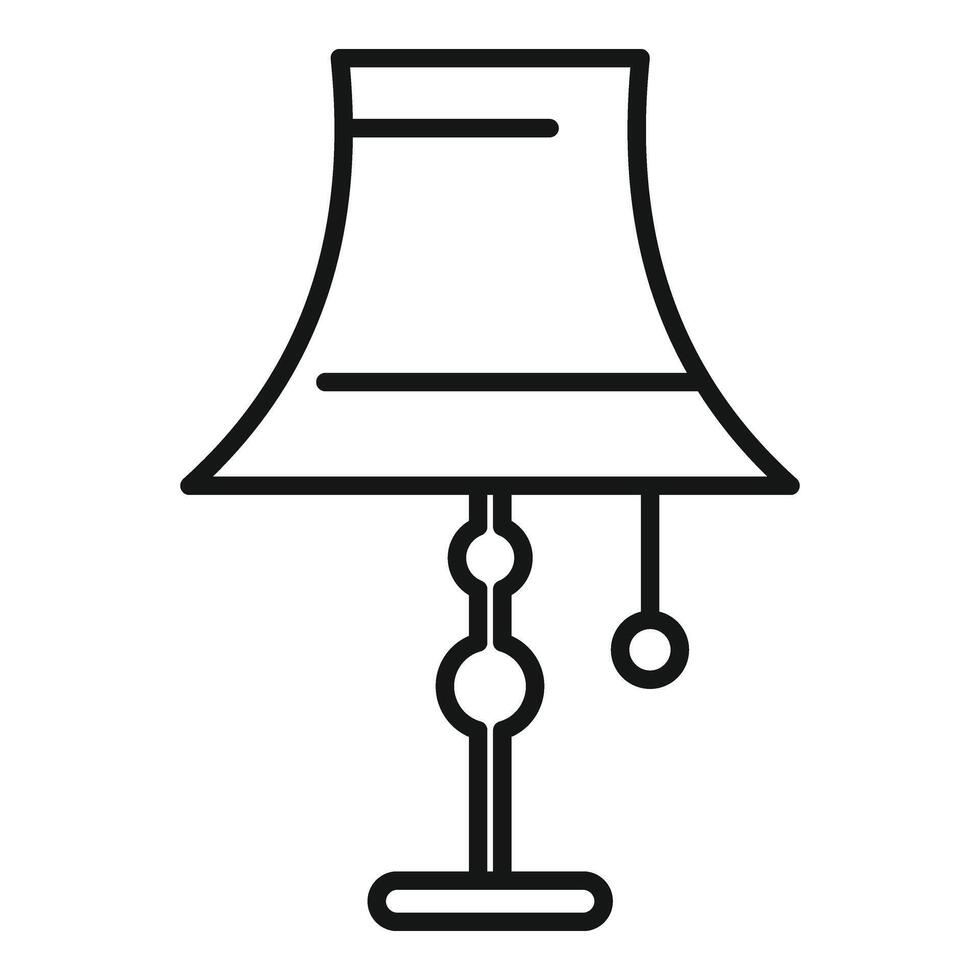 Lampshade torcher icon outline vector. Decor relax led vector