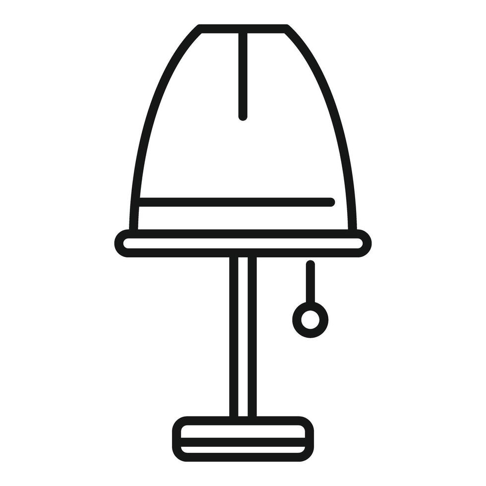 Torcher lamp icon outline vector. Room table design vector