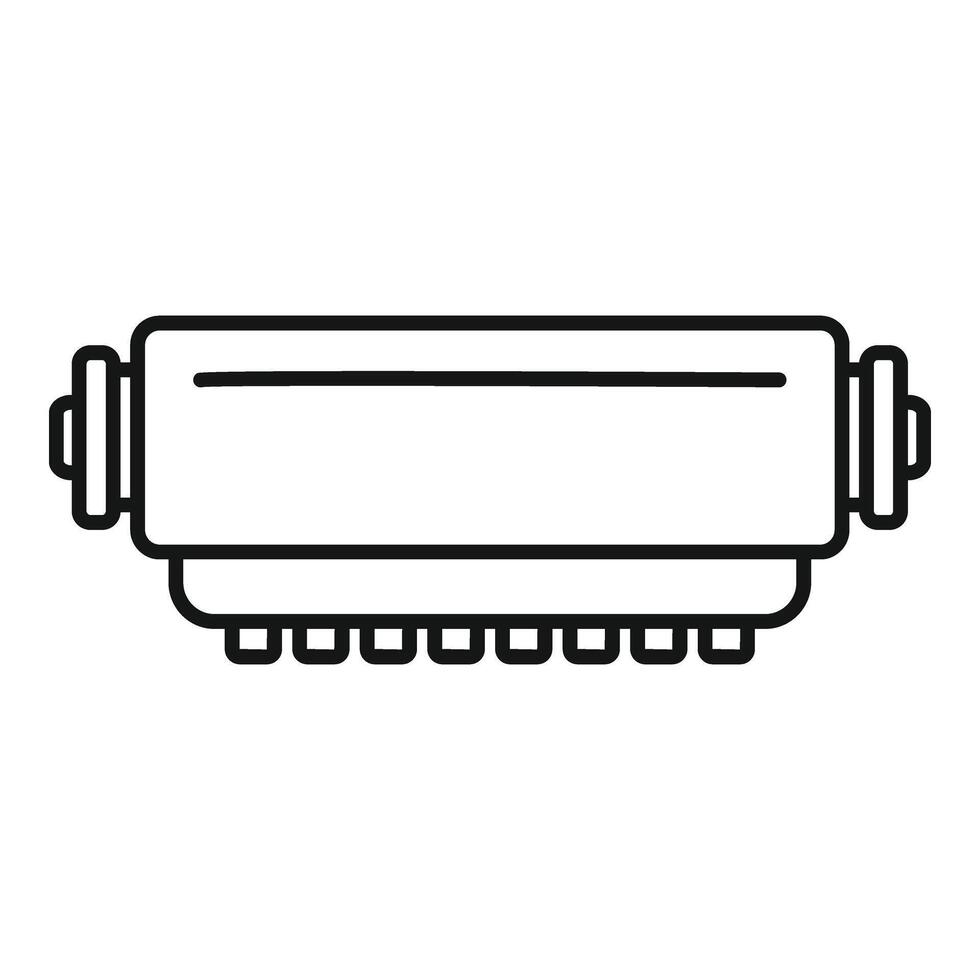 Laser filling cartridge icon outline vector. Eco trash vector