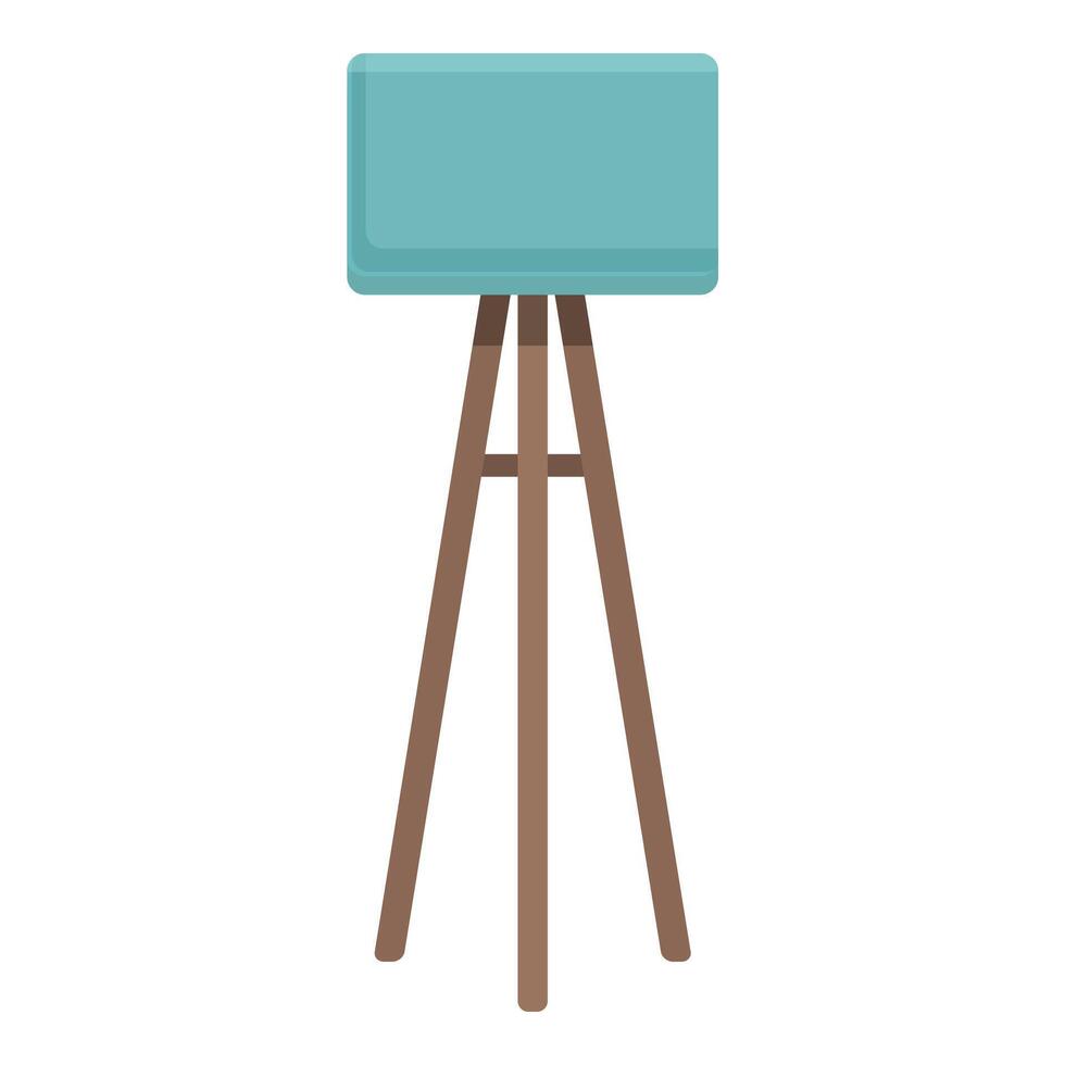 Torcher with wooden legs icon cartoon vector. Furniture store sale vector