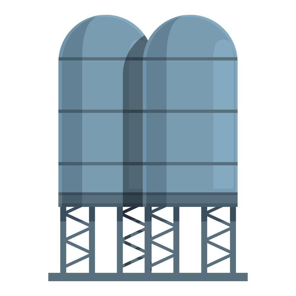 Coal mining water tanks icon cartoon vector. Cart wagon vector