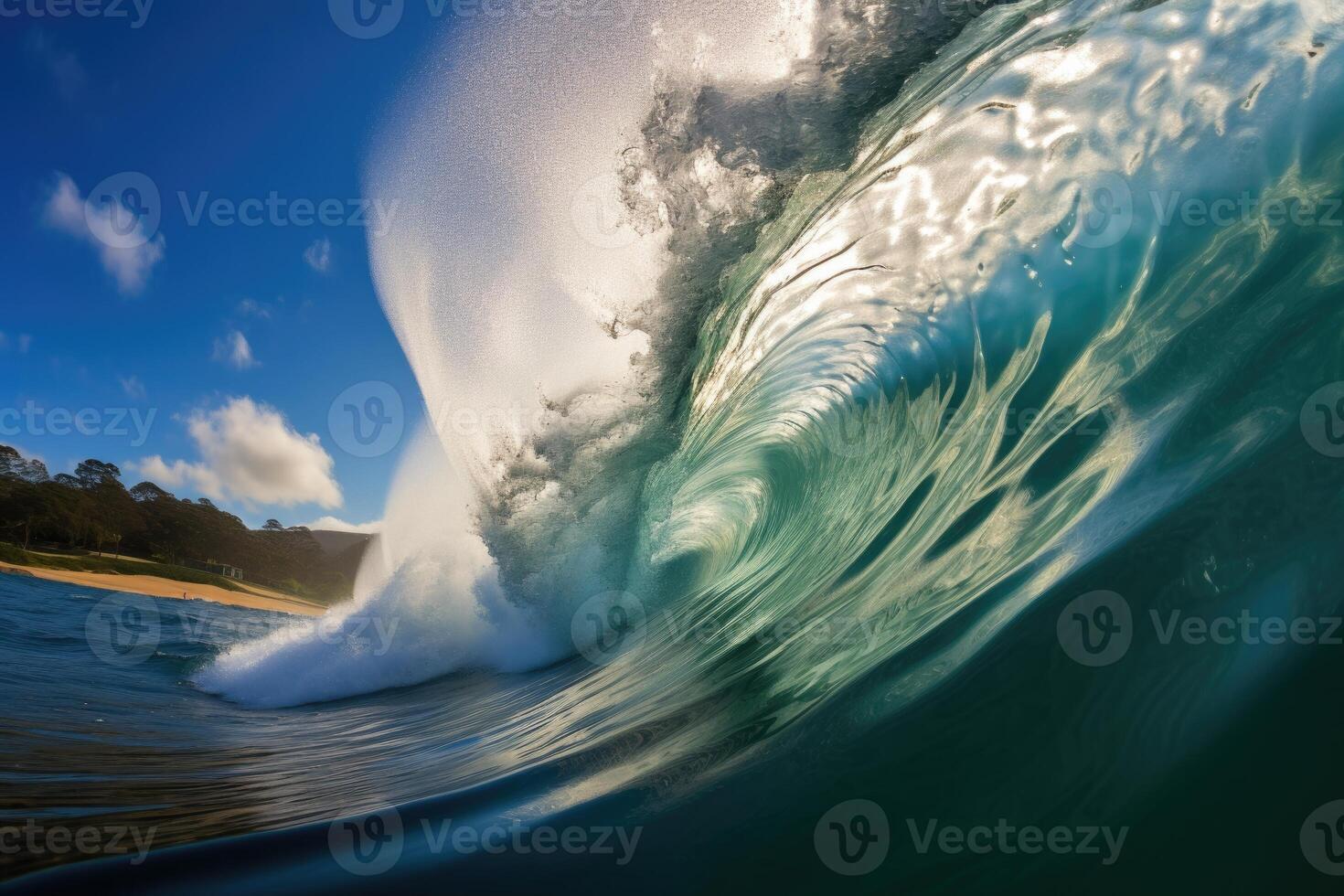 AI generated Sydneys Underwater Wave Vortex photo