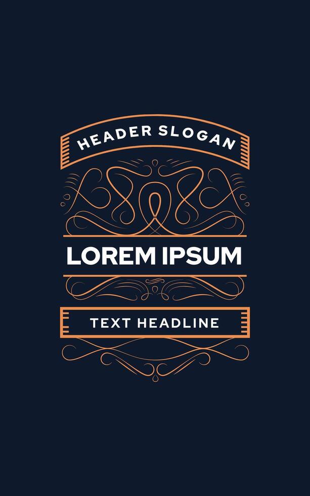 Retro vintage poster template for distros or apparel tees. Vintage style over dark background. Suitable for lettering for social media post or printing. vector