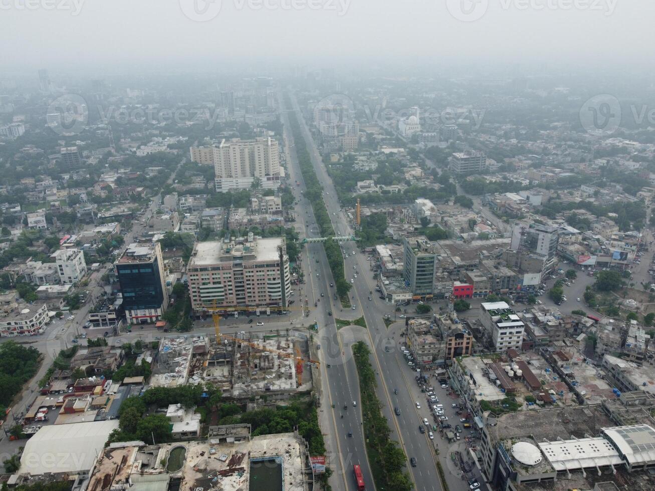 Aerial view of city Lahore in Pakistan on 2023-07-16 photo