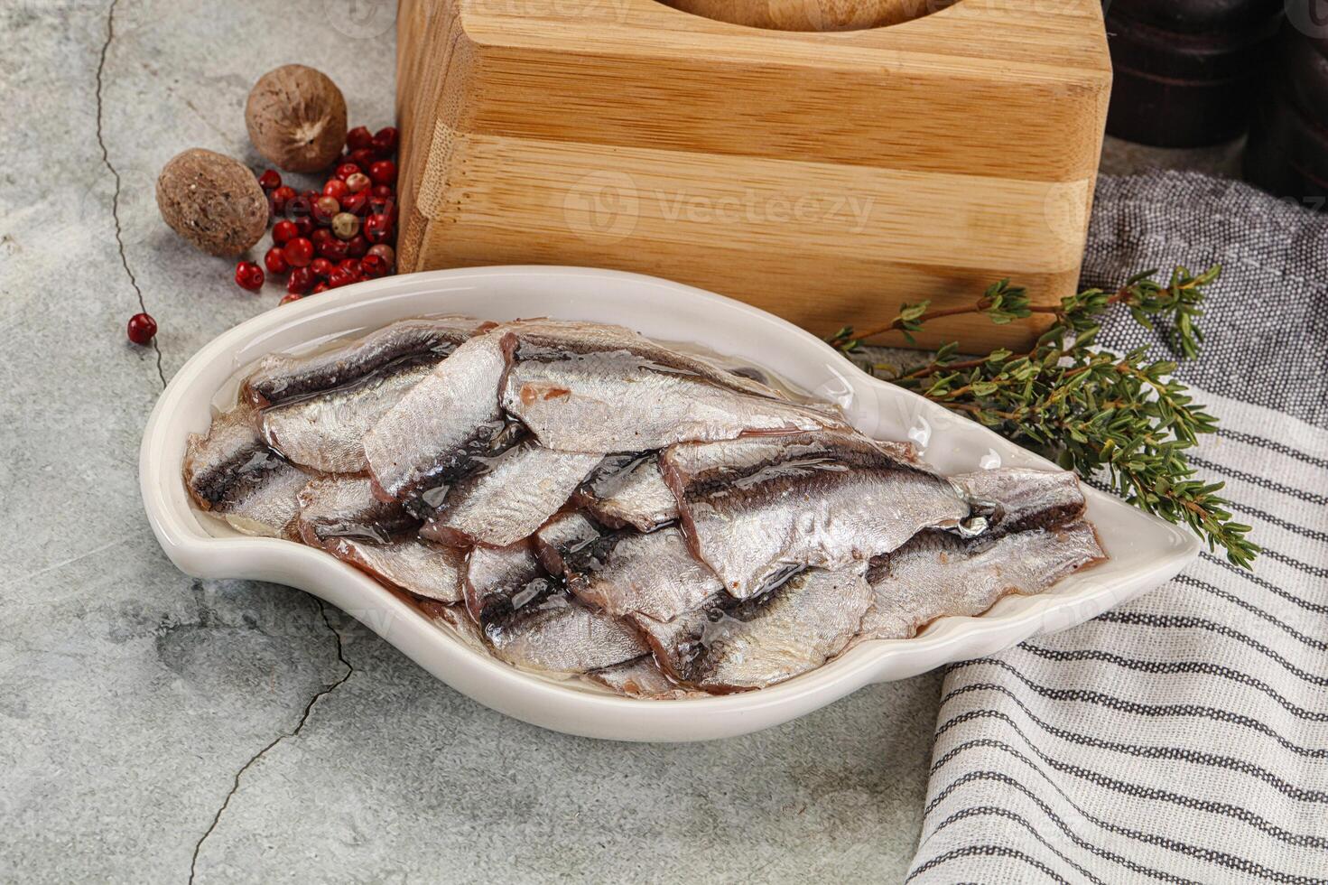 anchoa Enlatado pescado filete preservar foto