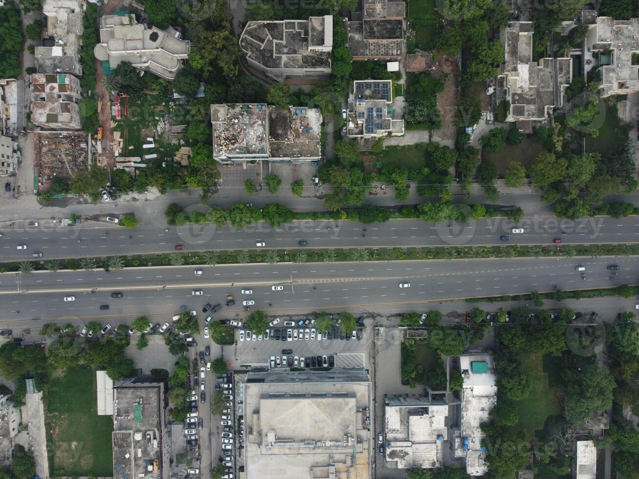 Aerial view of city Lahore in Pakistan on 2023-07-16 photo