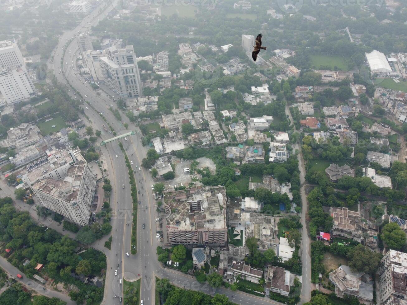 Aerial view of city Lahore in Pakistan on 2023-07-16 photo