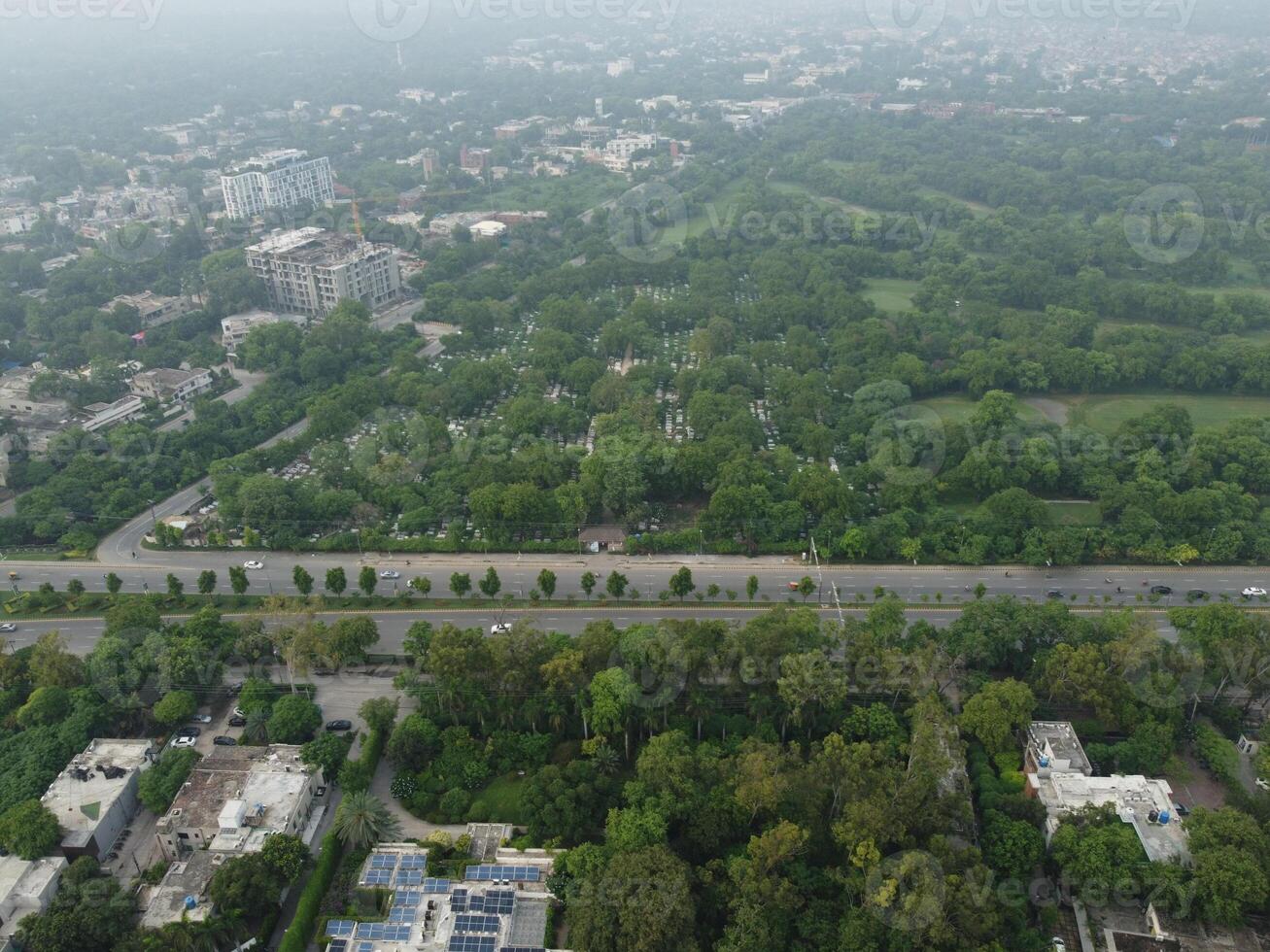 Aerial view of city Lahore in Pakistan on 2023-07-16 photo