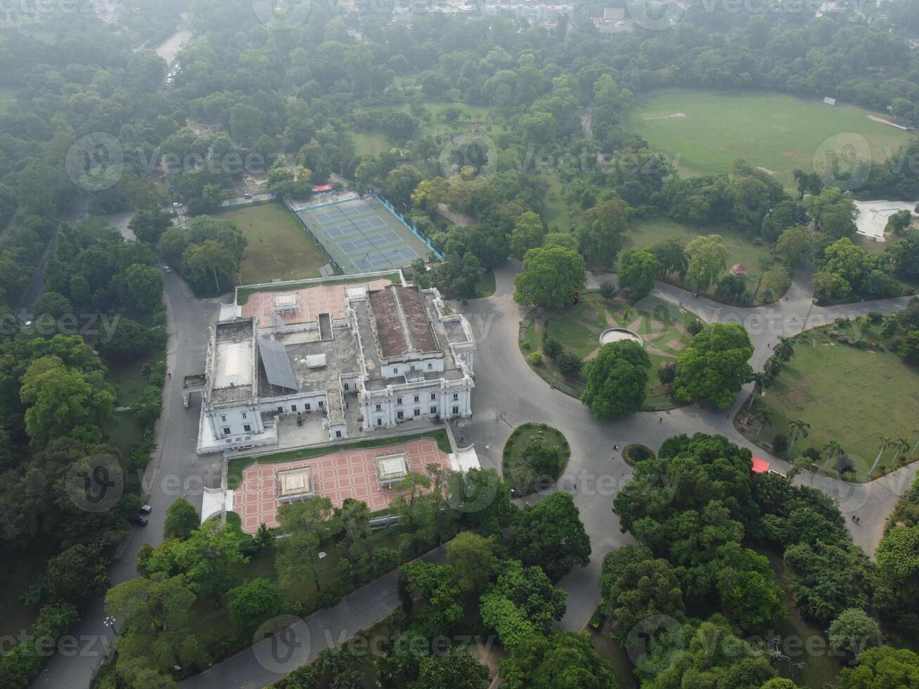 Drone view of Public park on 2023-07-17 in Lahore Pakistan photo
