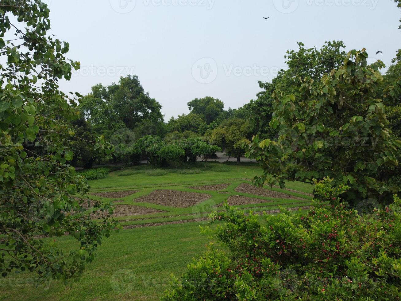 Aerial view of Jinah Garden on 2023-07-17 in Lahore Pakistan. photo