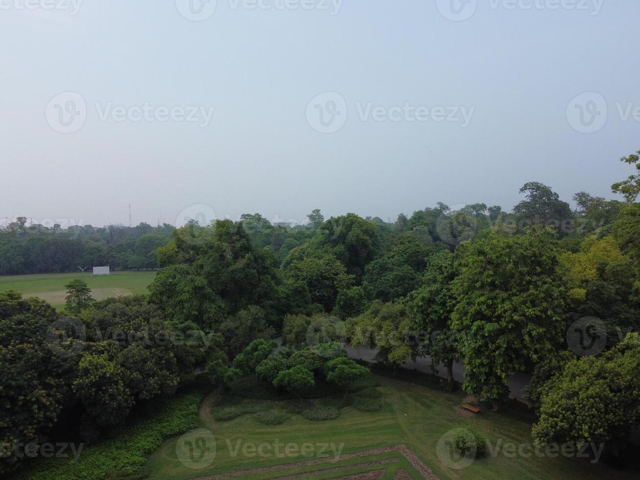 Aerial view of Jinah Garden on 2023-07-17 in Lahore Pakistan. photo