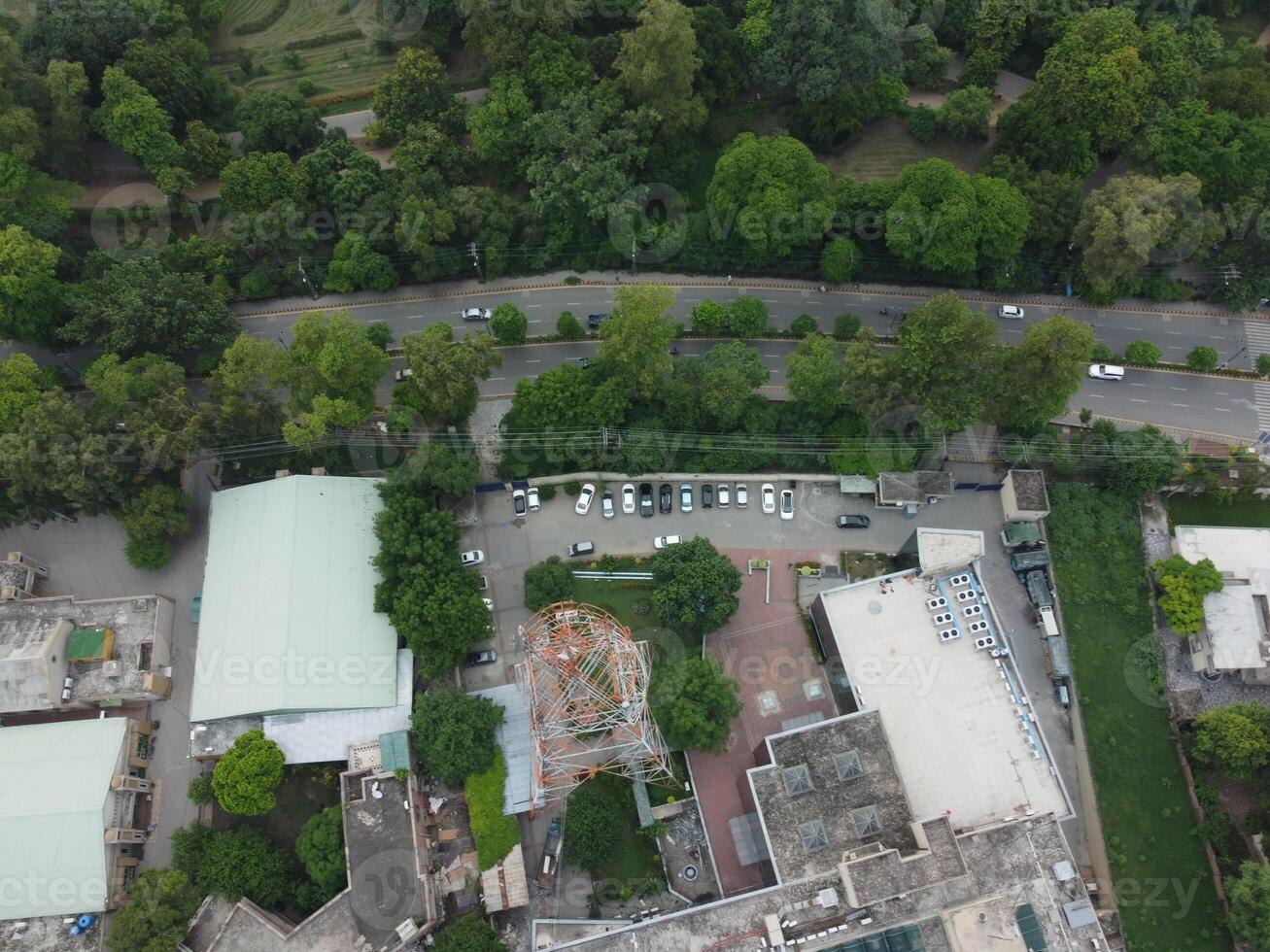 Aerial view of Jinah Garden on 2023-07-17 in Lahore Pakistan. photo