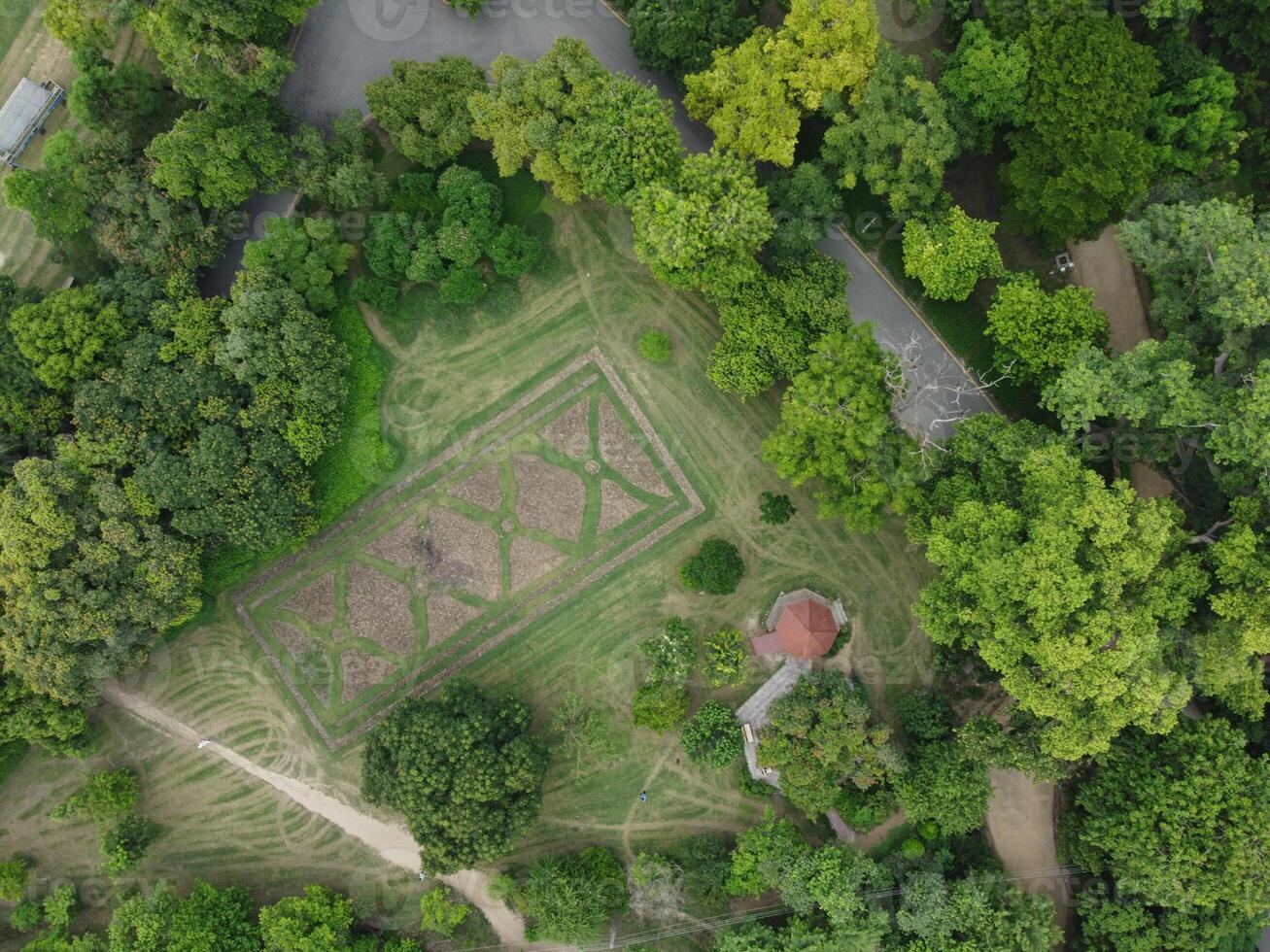 Aerial view of Jinah Garden on 2023-07-17 in Lahore Pakistan. photo