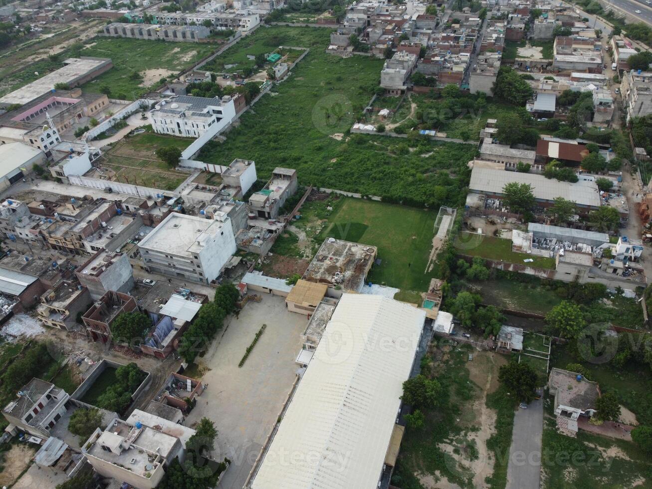 Aerial view of high ways in City Lahore of Pakistan on 2023-07-17. photo