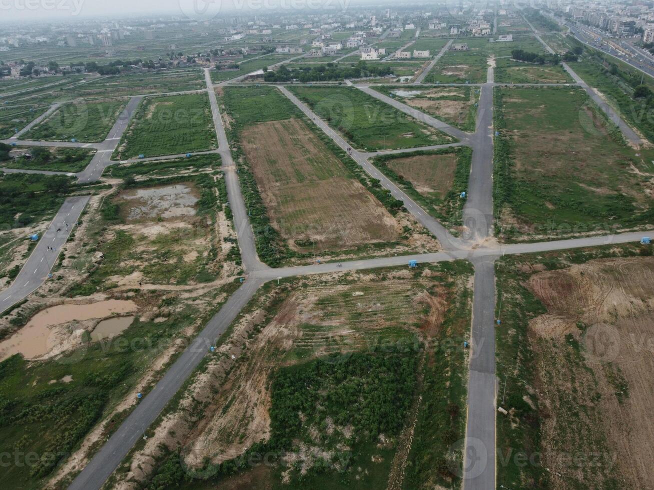 Aerial view of high ways in City Lahore of Pakistan on 2023-07-17. photo