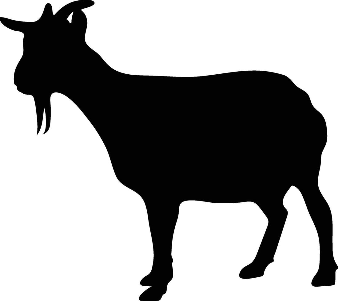 Goats Roaming in Countryside vector or silhouette