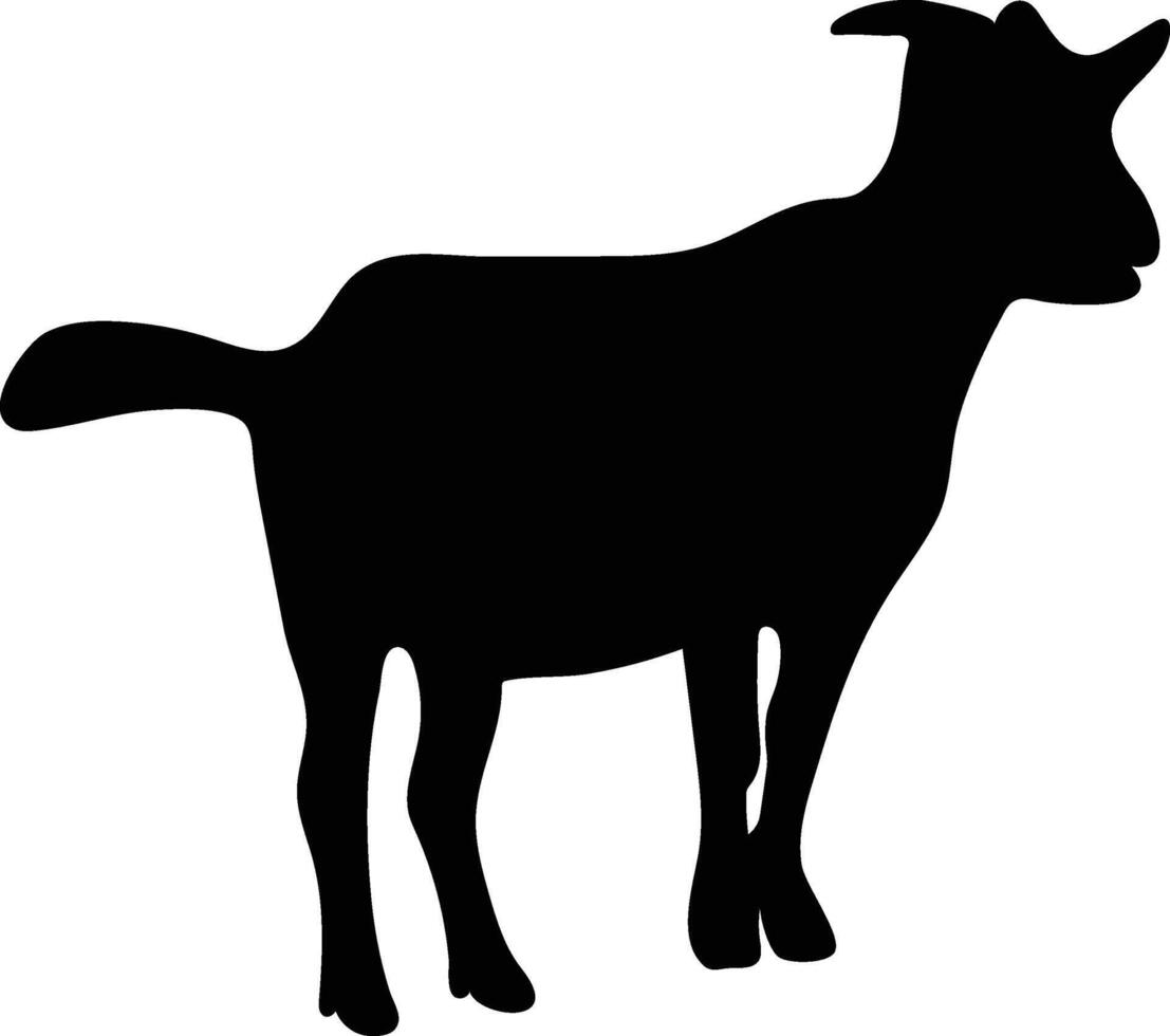 Goats Roaming in Countryside vector or silhouette