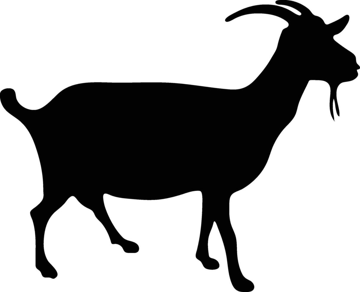 Goats Roaming in Countryside vector or silhouette