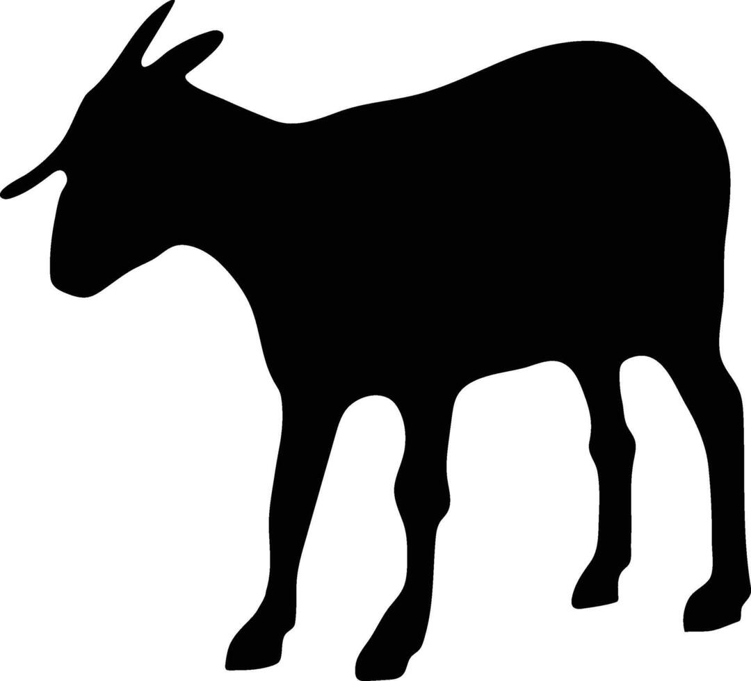 Goats Roaming in Countryside vector or silhouette