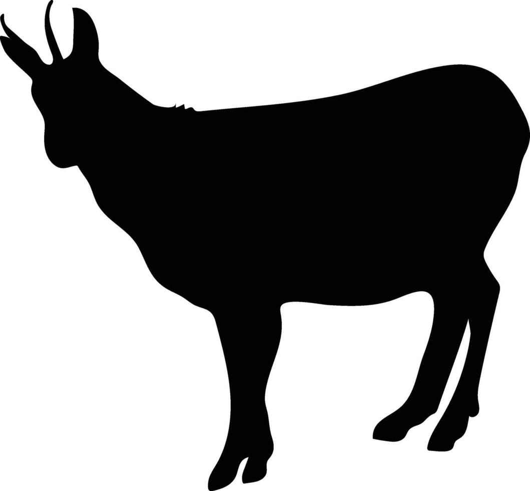 Goats Roaming in Countryside vector or silhouette