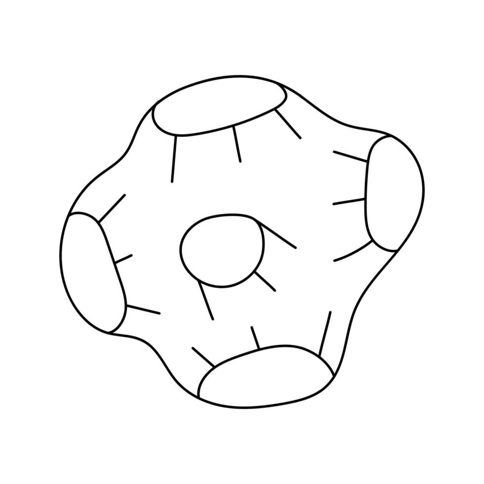 Meteorite, comet. Vector illustration, isolated on white background