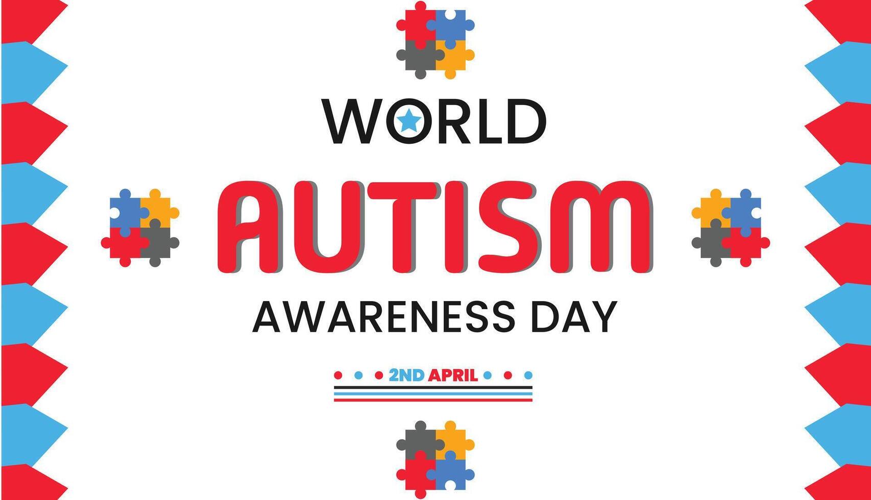 World Autism day, Empowering Individuals with Autism, World Autism Awareness Day. April 22. Holiday concept. Template for background, banner, card, poster with text inscription. vector
