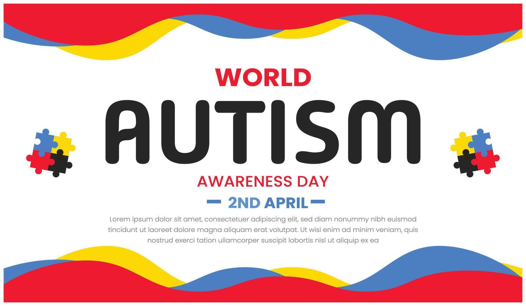 World Autism day, Empowering Individuals with Autism, World Autism Awareness Day. April 22. Holiday concept. Template for background, banner, card, poster with text inscription. vector