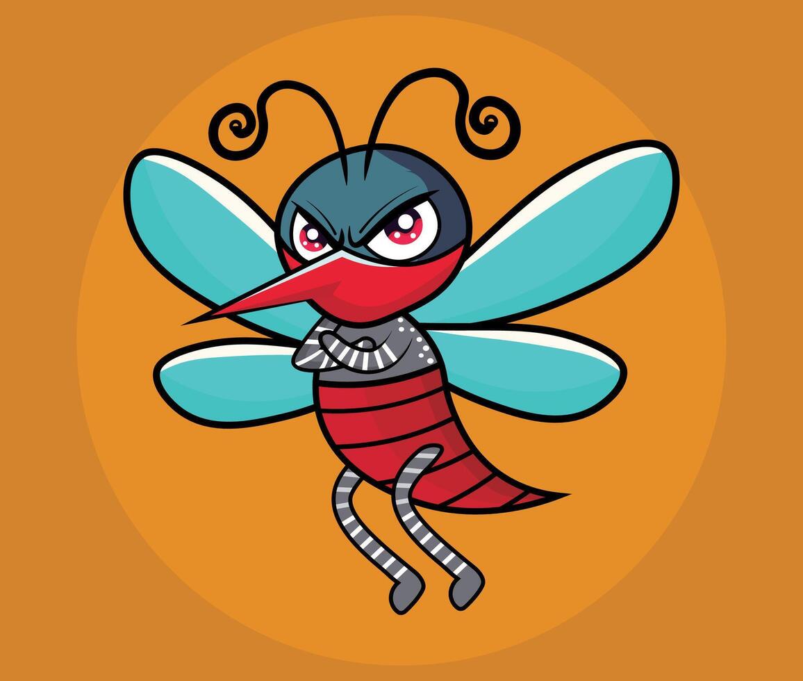 dengue mosquito, villano, Aedes aegypti, mosquito, vector, patrón, vector ilustración