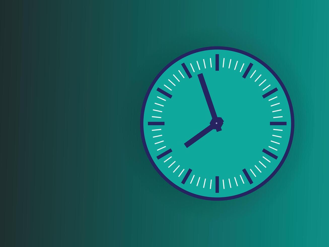 simple clock illustration with bluish background vector