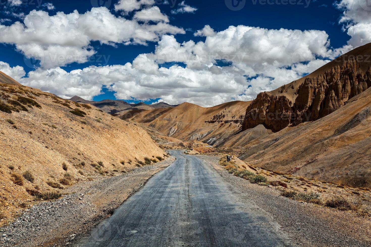 Trans-Himalayan Manali-Leh highway road. Ladakh, Jammu and Kashm photo