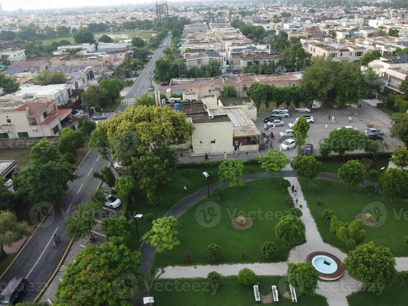 Aerial view of residential are  on 2024-07-22 in Lahore, Pakistan photo