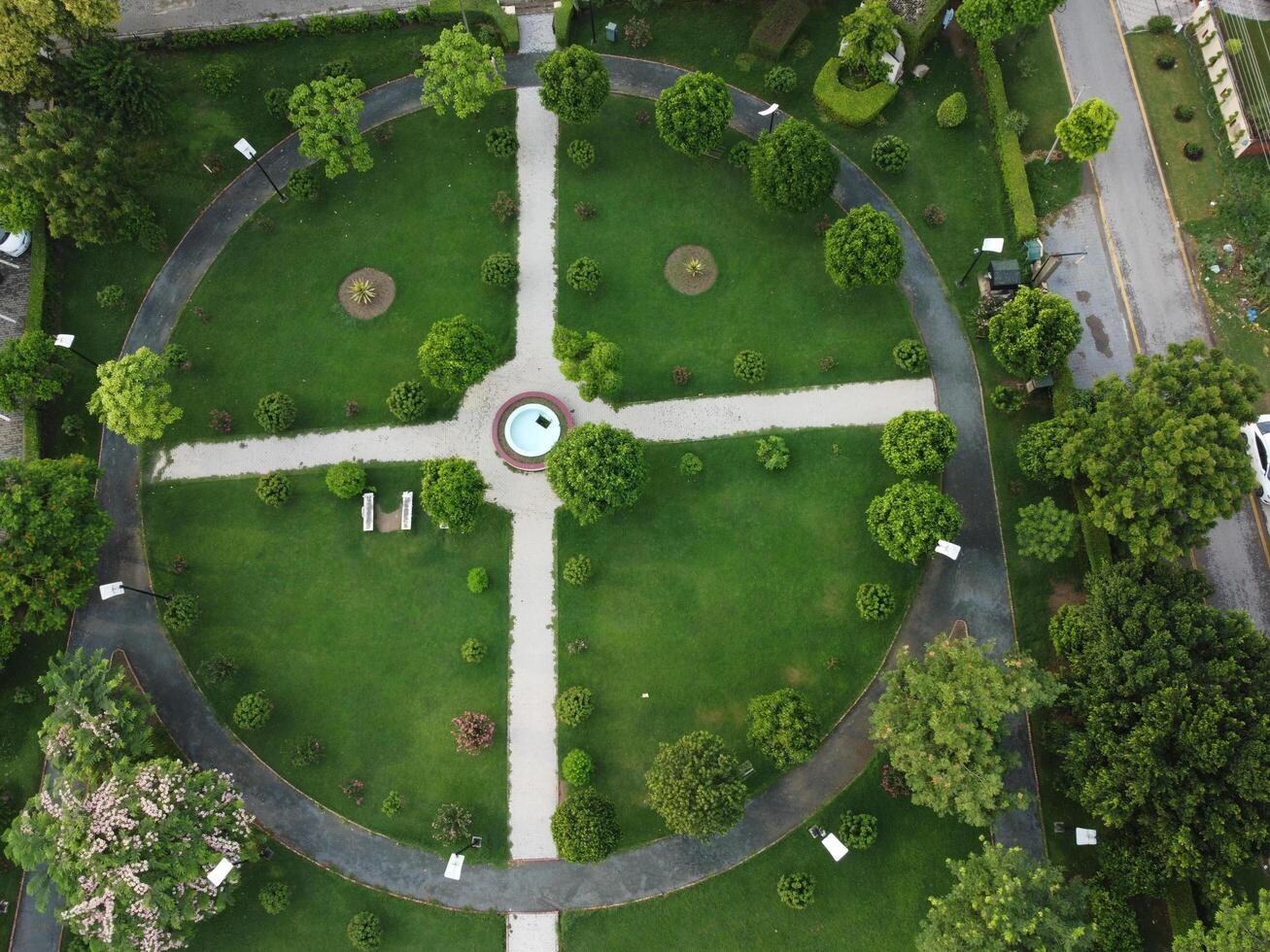 Aerial view of residential are  on 2024-07-22 in Lahore, Pakistan photo