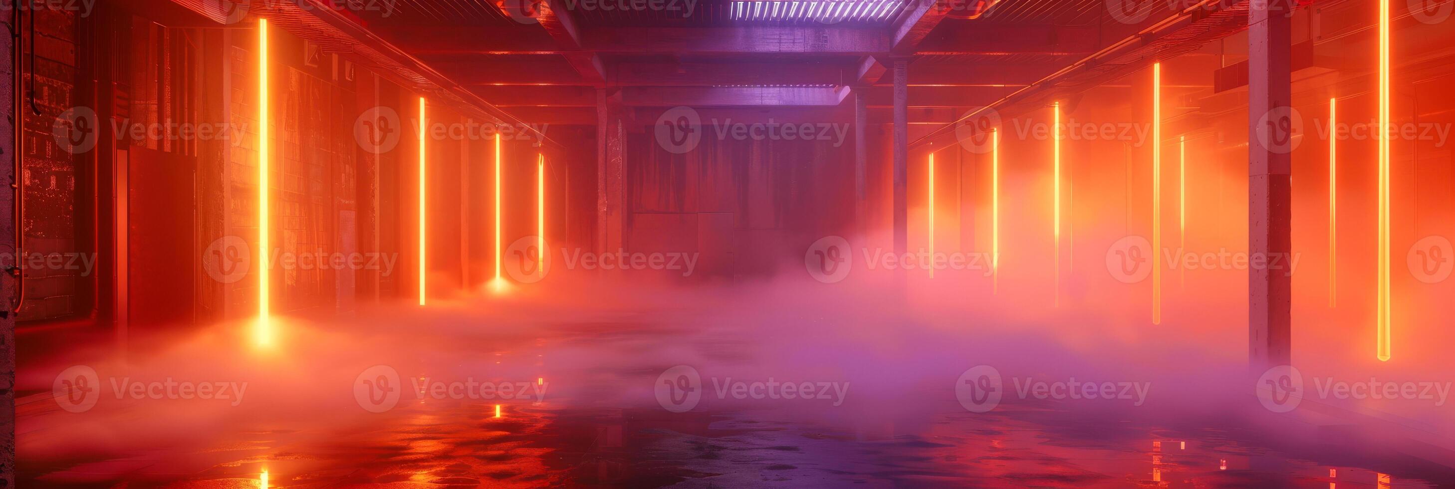 AI generated The room is engulfed in thick smoke, billowing out uncontrollably. The air is hazy and visibility is minimal as the smoke fills the space photo