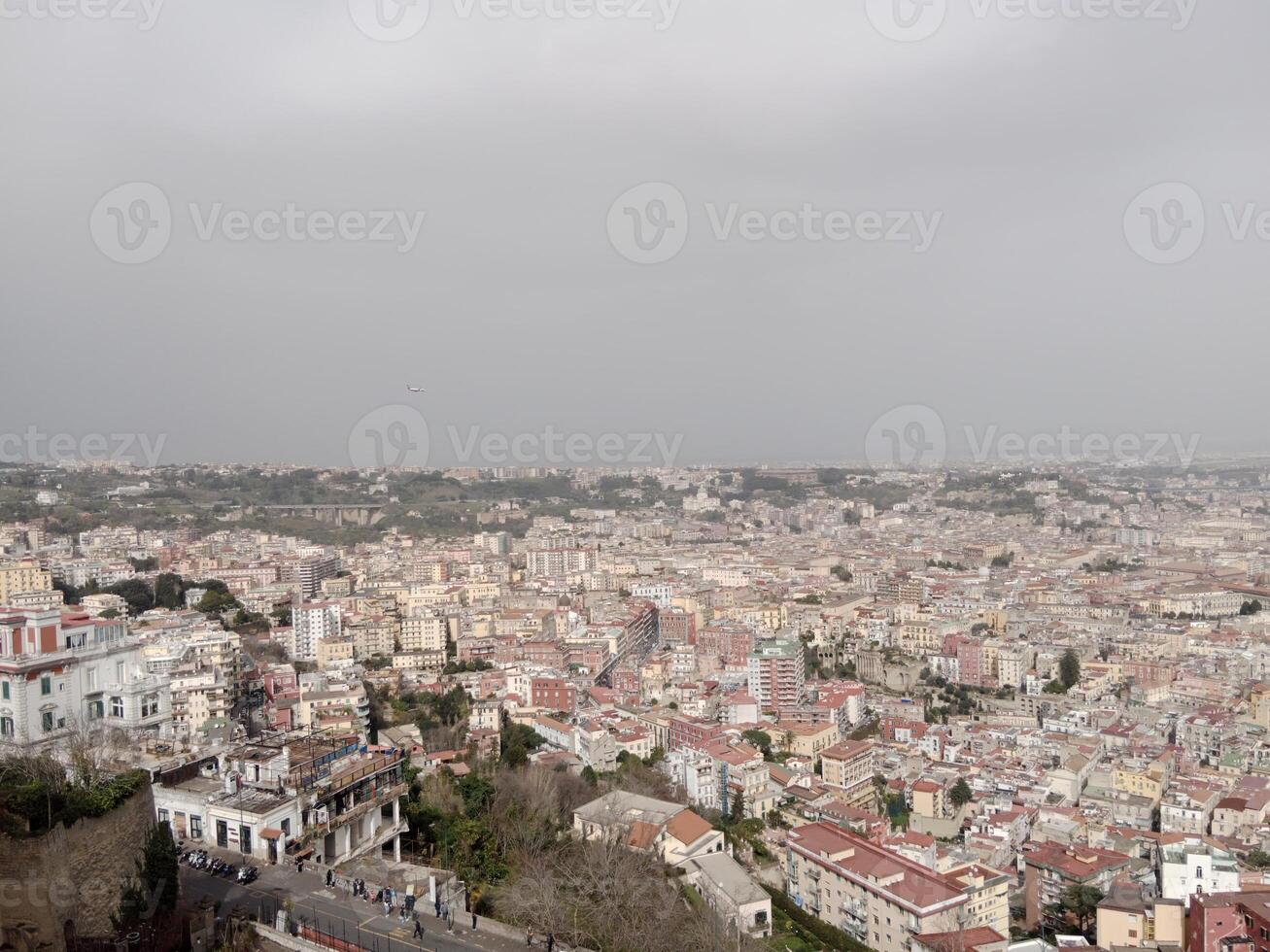 Panorama of Naples from Castel Sant'Elmo offers a breathtaking view of the city's vibrant streets, historic landmarks, and the mesmerizing beauty of the Bay of Naples photo