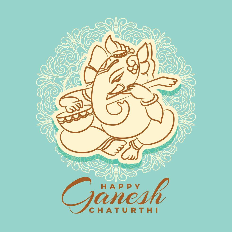 hindú Dios señor ganesha diseño para ganesh chaturthi festival vector