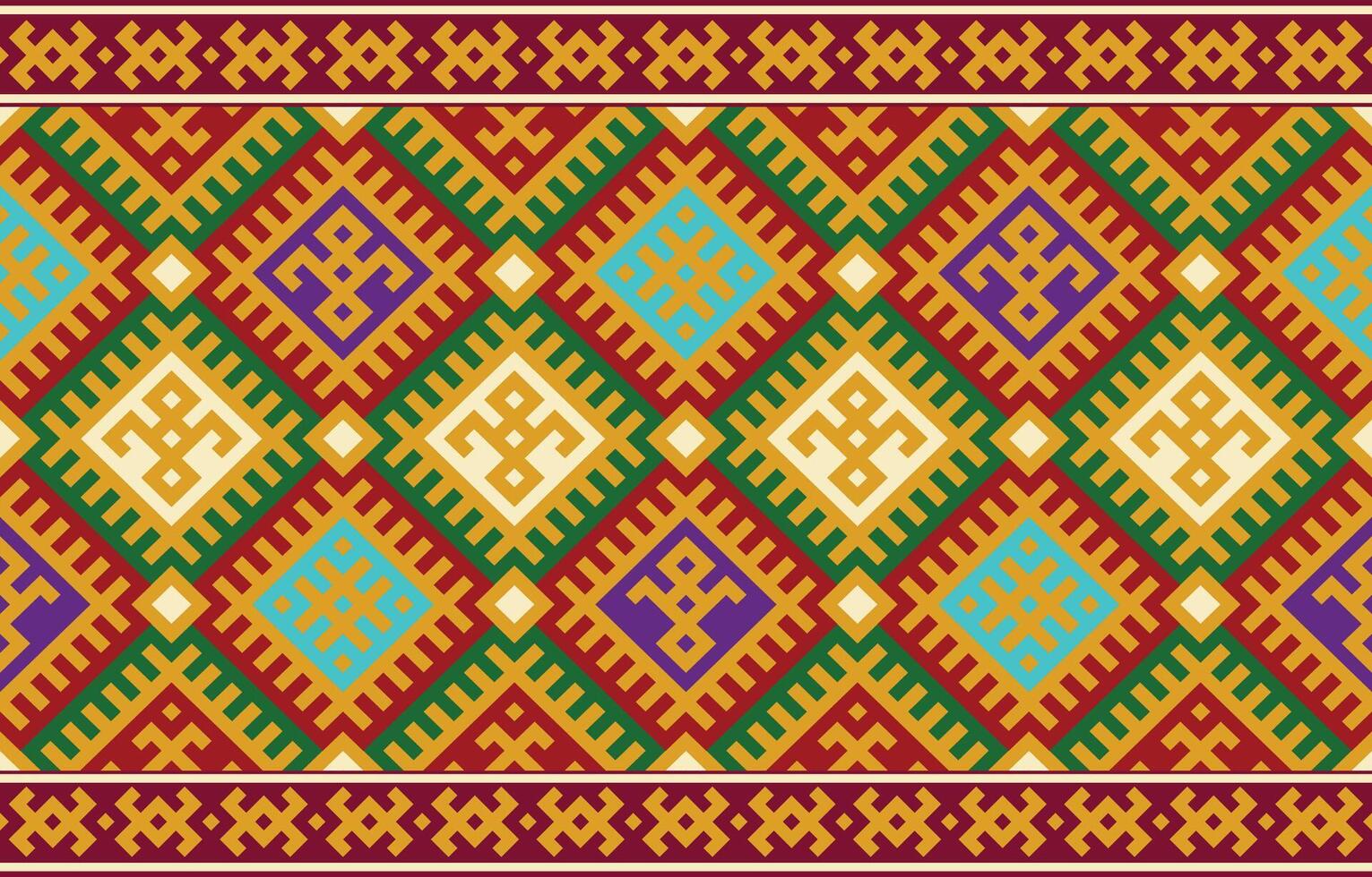 Seamless pattern of diamonds and triangles. Geometric shapes are arranged in a way that creates for fabric  ,batik,vector,illustration,pattern,embroidery,retro,native american pattern,embroidery vector