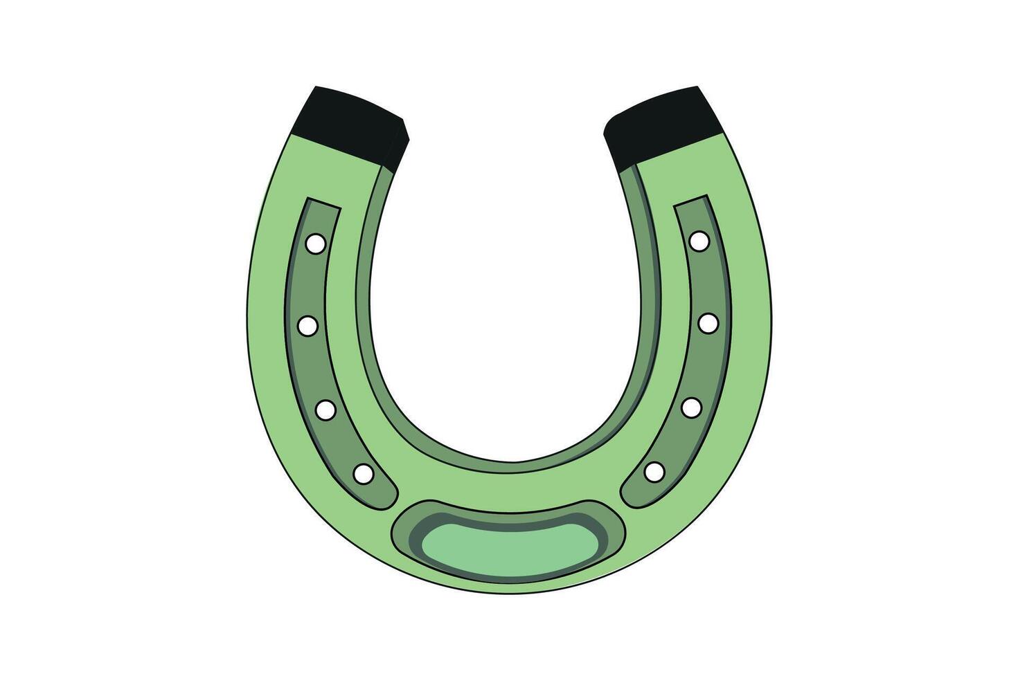 Special holiday horseshoe with copy space vector