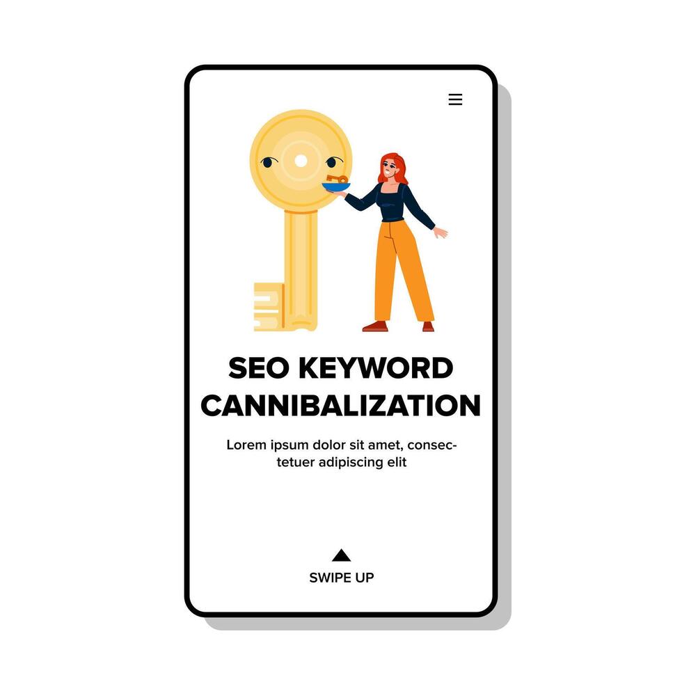 search seo keyword cannibalization vector