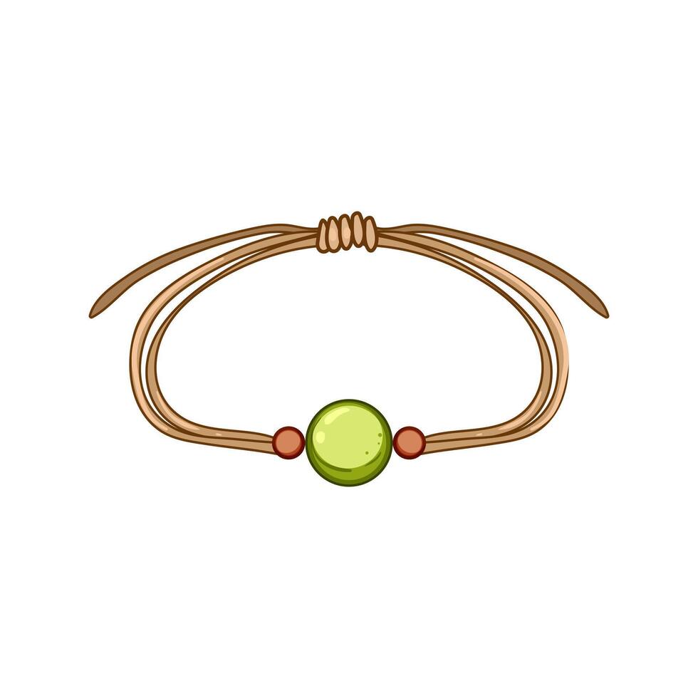 jewelry hippie friendship bracelets cartoon vector illustration