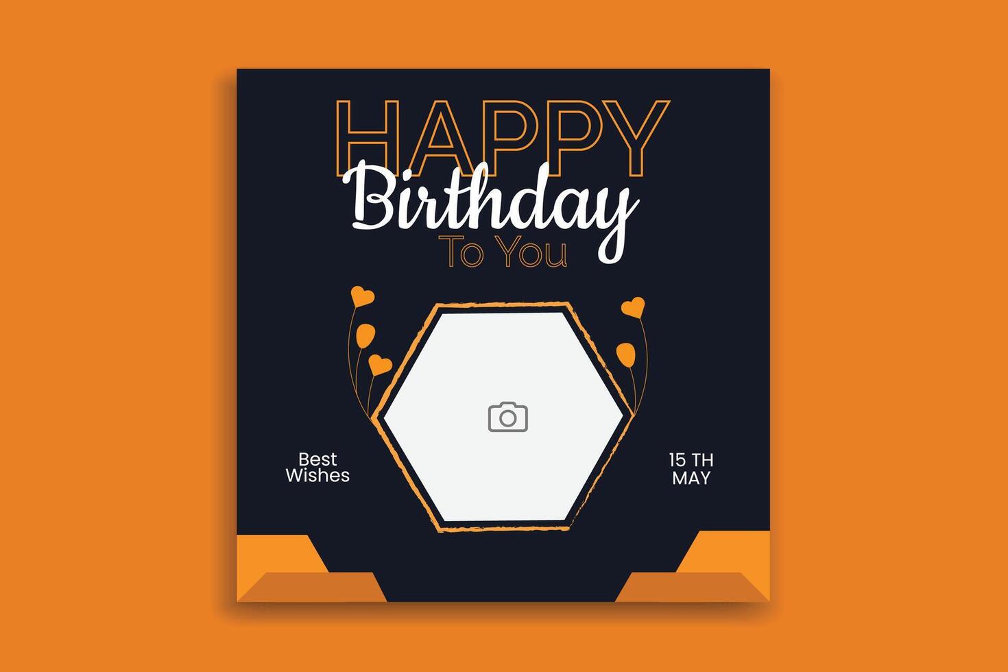 Birthday Social Media Templetes. Borthday Social Media post Design. Happy Birthday Templetes. vector