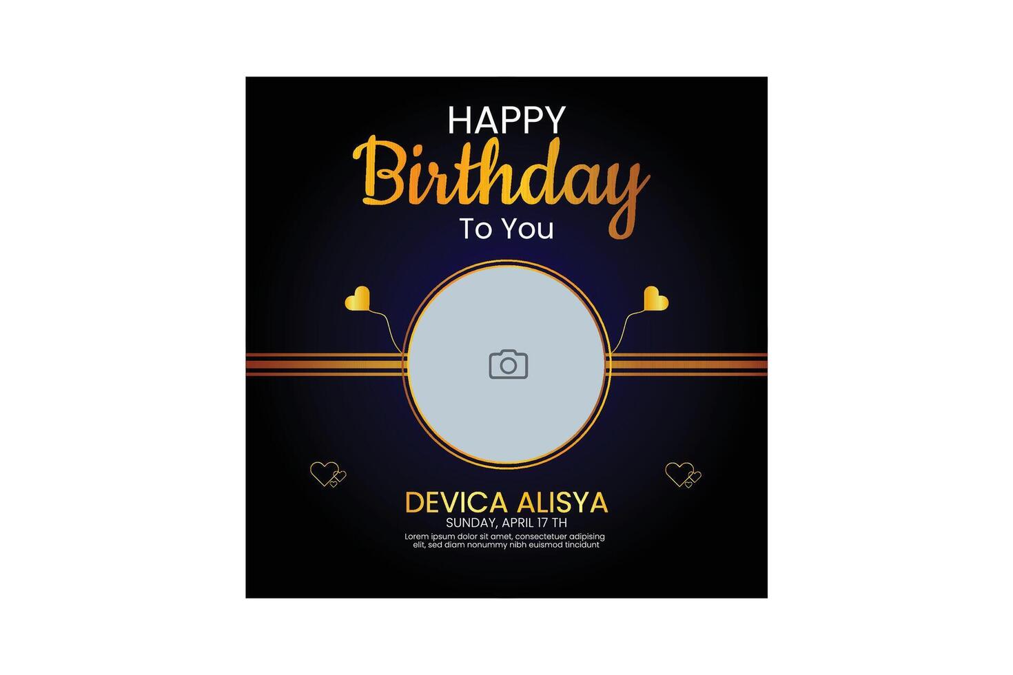 Birthday Social Media Templetes. Borthday Social Media post Design. Happy Birthday Templetes. vector