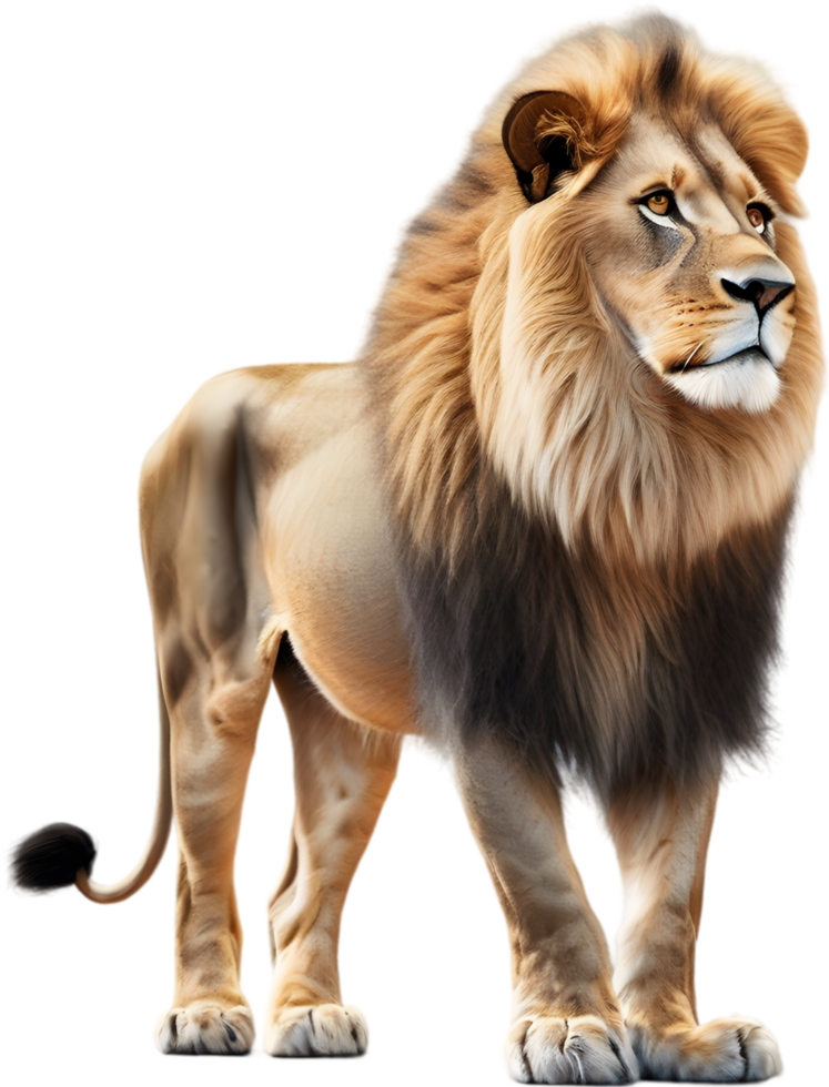 AI generated Colored-pencil sketch of a Lion. png