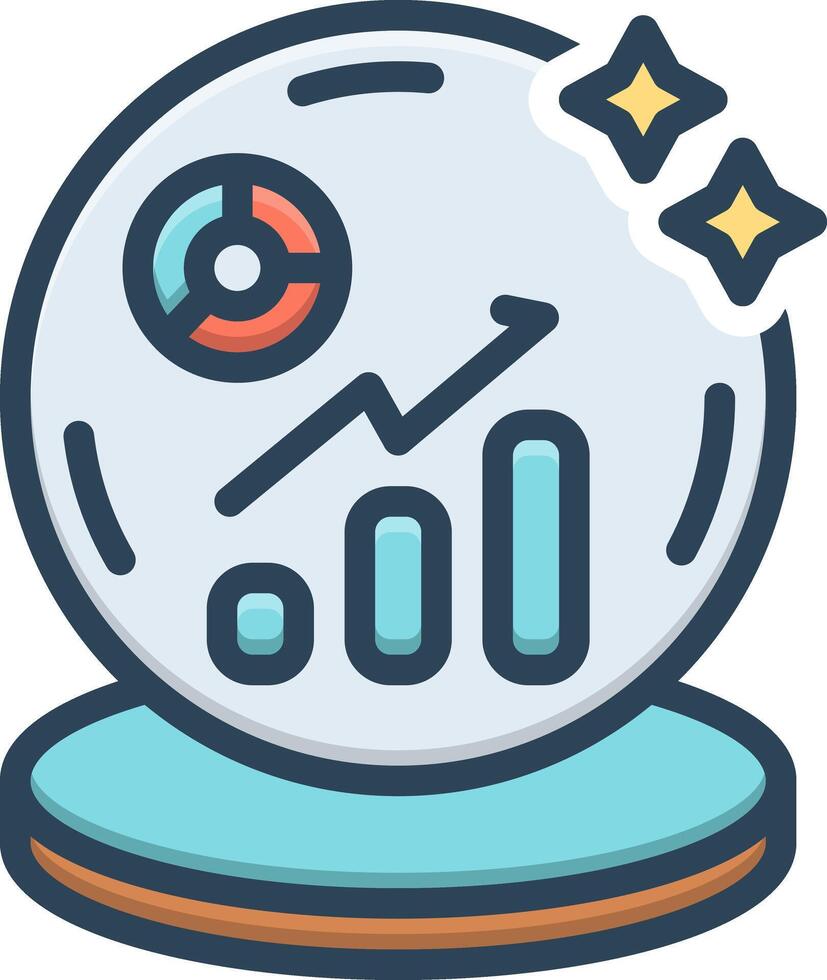 Vector color icon for predictive