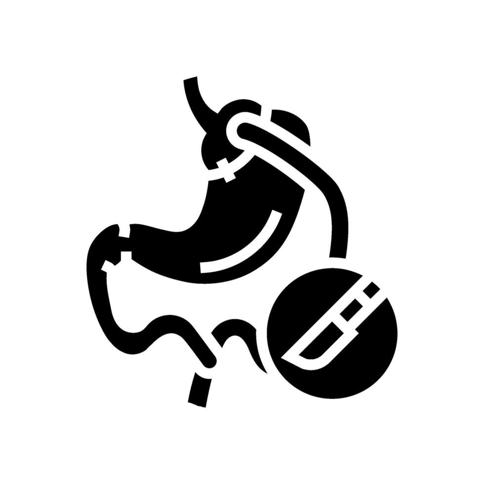 gastric bypass surgery glyph icon vector illustration